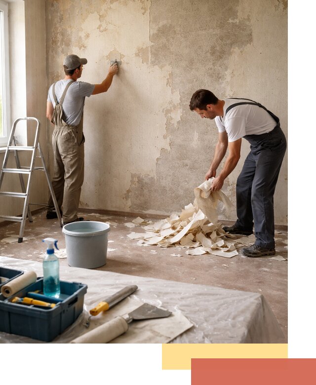 Снятие старых обоев в Люберцах быстро и качественно