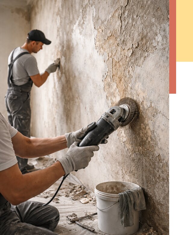 Снятие и удаление краски со стен в Люберцах от 2209 руб. — ОТДЕЛОЧНИК-Люб