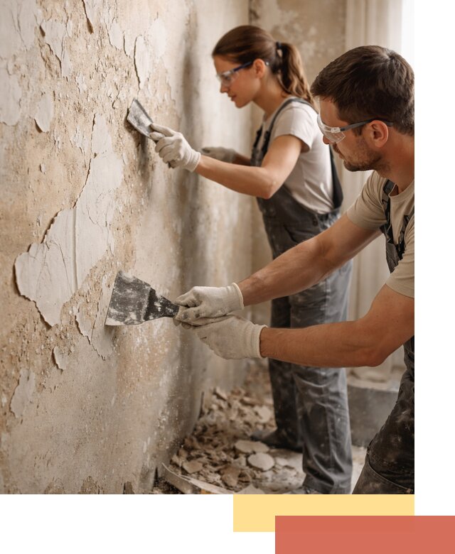 Снятие старой шпаклевки и подготовка поверхностей в Люберцах
