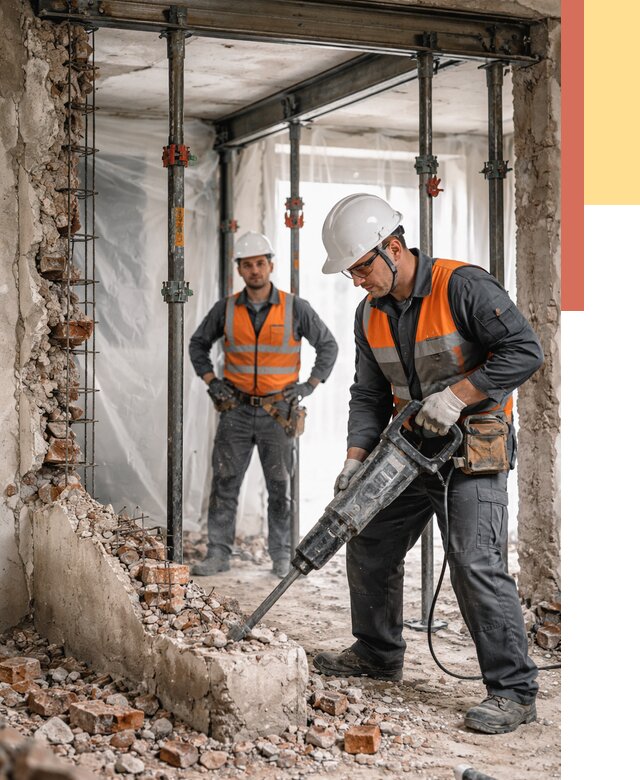 Снос несущих стен в Люберцах от 10784 руб. — демонтаж несущей стены под ключ | ОТДЕЛОЧНИК-Люб