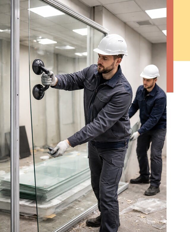 Демонтаж стеклянных перегородок в Люберцах от 3367 руб. — быстро и недорого | ОТДЕЛОЧНИК-Люб