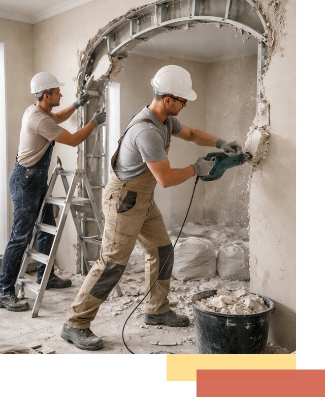 Демонтаж гипсокартонной арки в Люберцах быстро и аккуратно