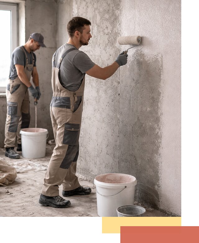 Нанесение бетоноконтакта на стены в Люберцах для последующей отделки