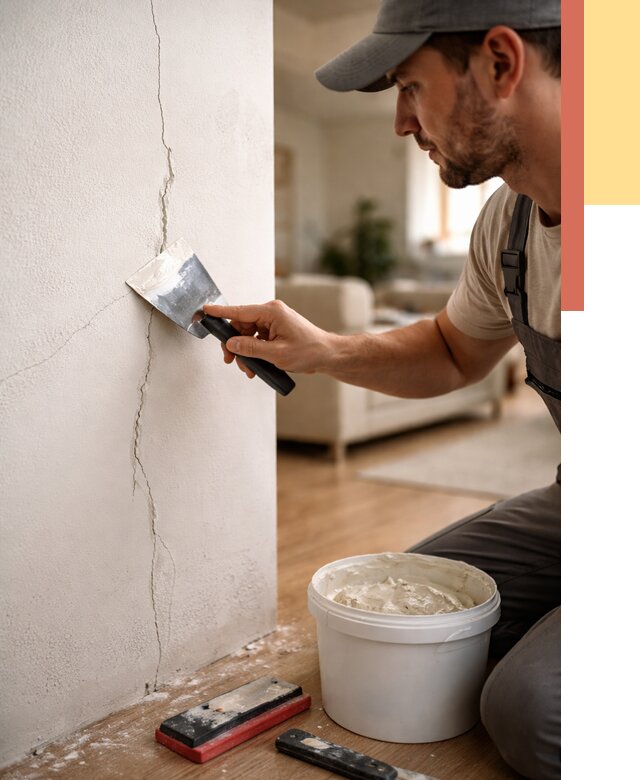 Заделка трещин и сколов в Люберцах от 2578 руб. — быстро и недорого | ОТДЕЛОЧНИК-Люб