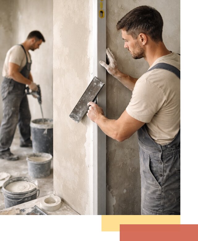 Выведение углов стен в Люберцах: монтаж и оштукатуривание