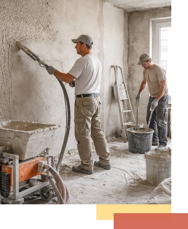 Машинная штукатурка стен в Люберцах — быстро и качественно