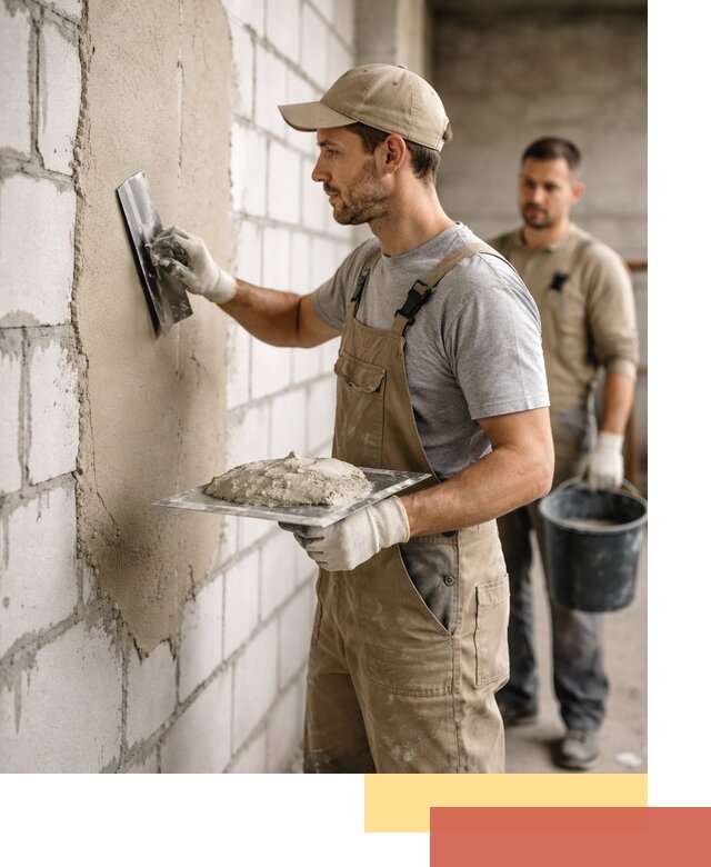 Штукатурка стен из газобетона в Люберцах под ключ