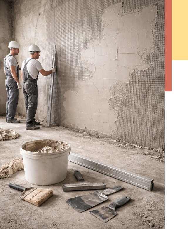 Штукатурка стен по сетке в Люберцах от 5787 руб./м2 — быстро и недорого | ОТДЕЛОЧНИК-Люб