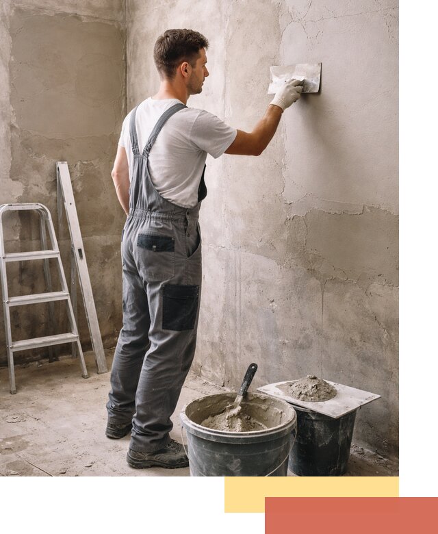 Штукатурка стен в ванной под ключ в Люберцах