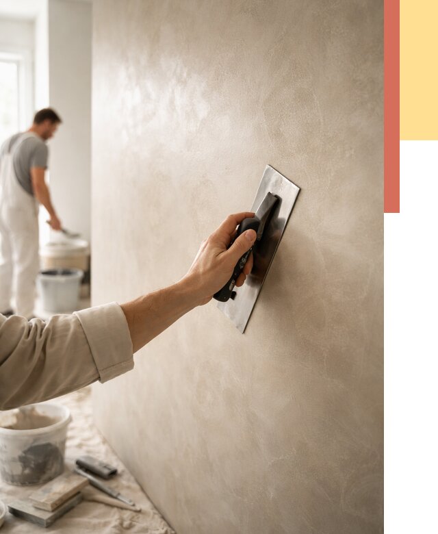 Венецианская штукатурка в Люберцах от 3682 руб/м² — нанесение стен под ключ | ОТДЕЛОЧНИК-Люб