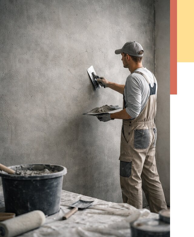 Декоративная штукатурка под бетон в Люберцах от 2630 руб./м² — нанесение под ключ | ОТДЕЛОЧНИК-Люб