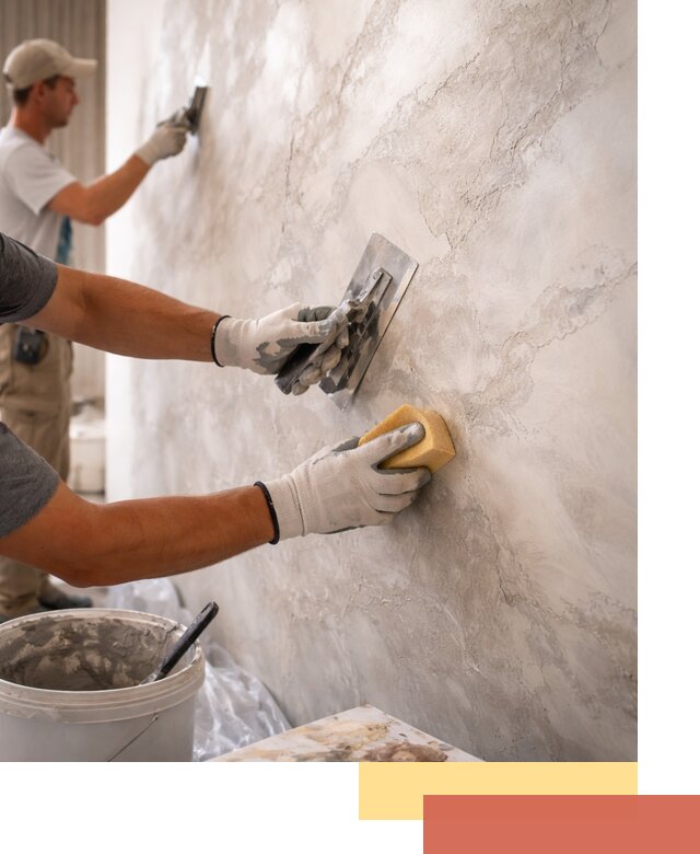 Декоративная штукатурка под мрамор в Люберцах для стен и потолков
