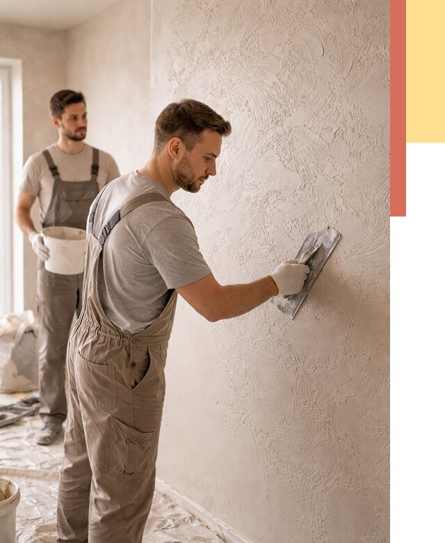 Фактурная штукатурка стен в Люберцах от 4419 руб./м² — заказать под ключ | ОТДЕЛОЧНИК-Люб