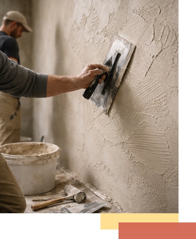 Фактурная штукатурка стен в Люберцах — монтаж, отделка, реставрация