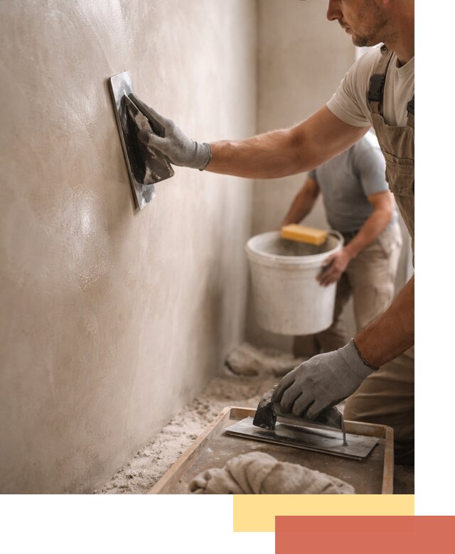 Нанесение марокканской штукатурки таделакт в Люберцах