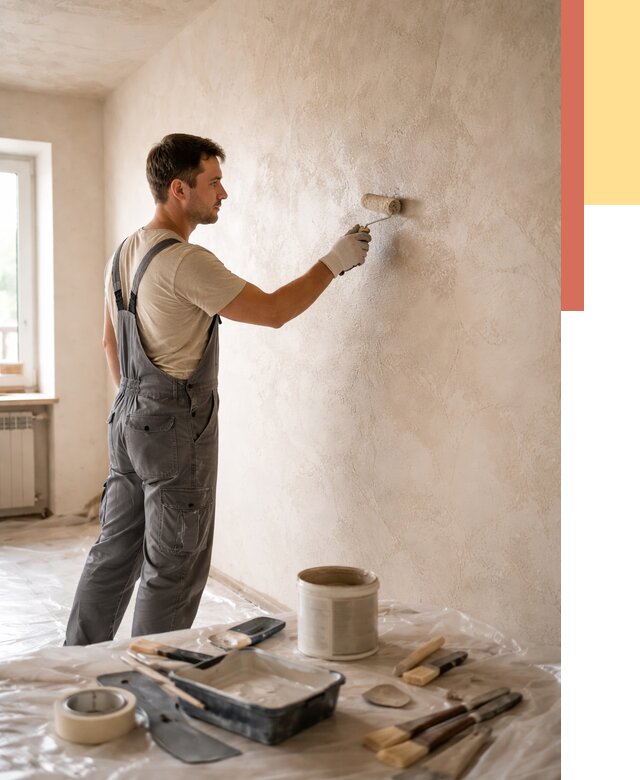 Нанесение лессирующей краски по декоративке в Люберцах от 1841 руб. | ОТДЕЛОЧНИК-Люб