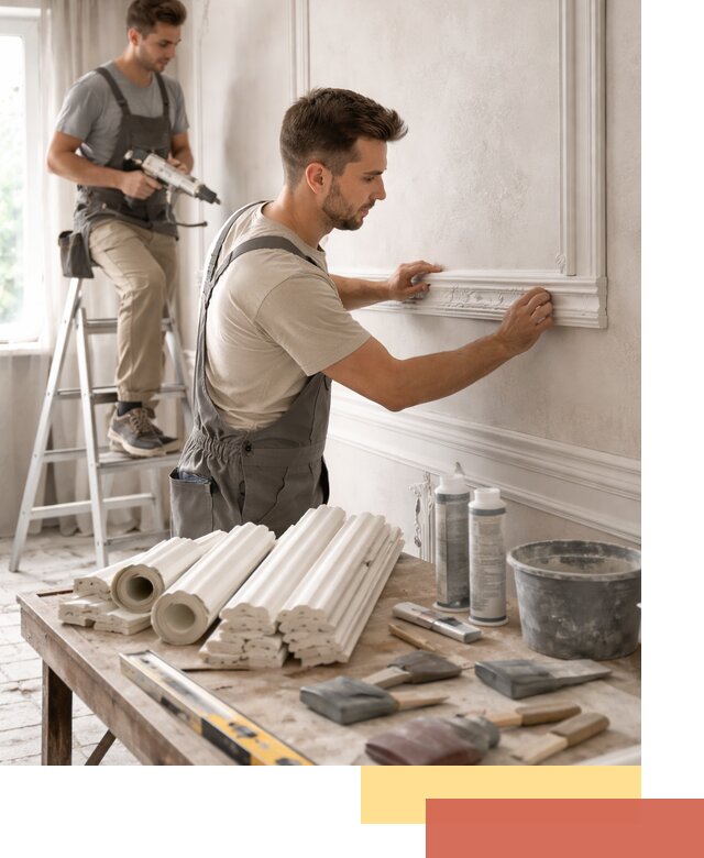 Монтаж лепнины на стены в Люберцах профессионально и качественно