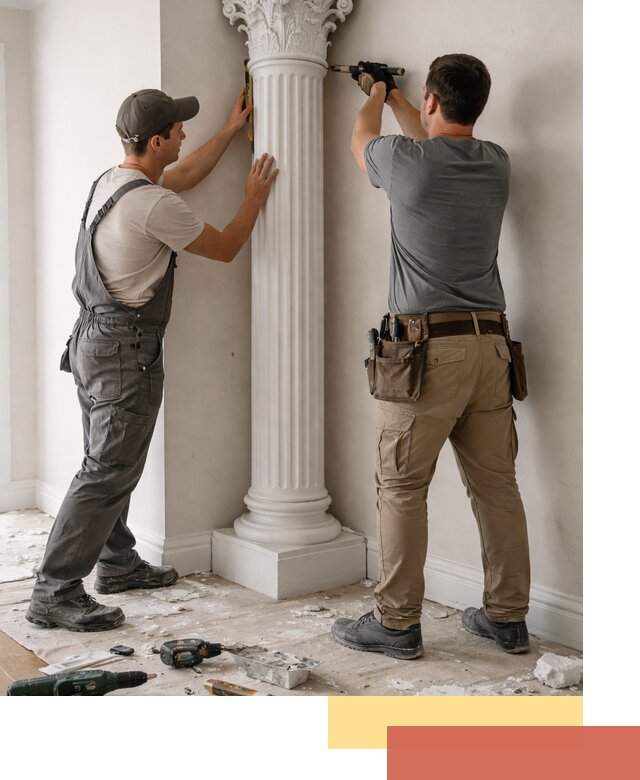 Установка декоративных колонн в Люберцах под ключ