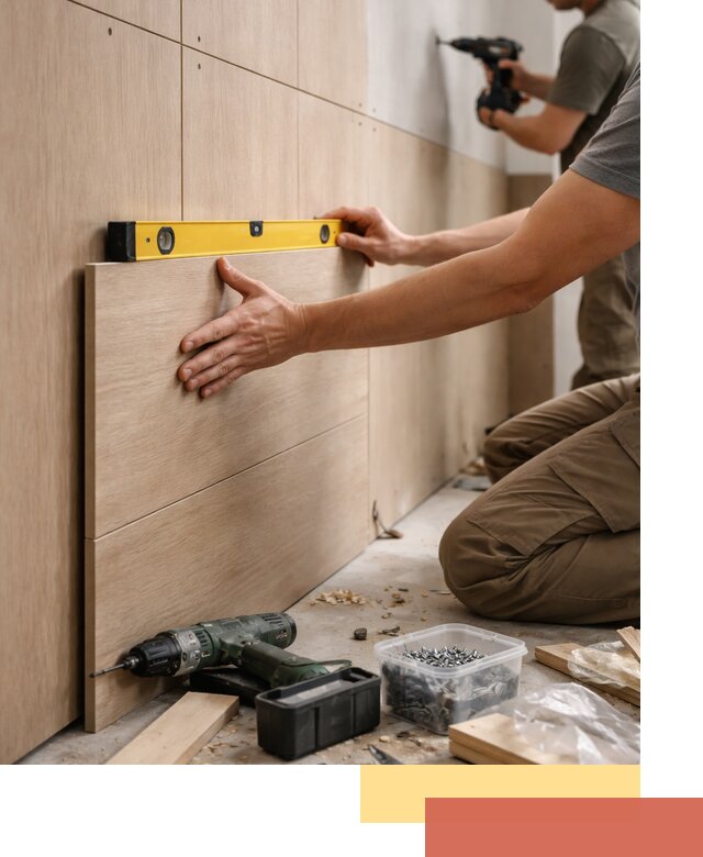 Профессиональный монтаж МДФ панелей на стены в Люберцах