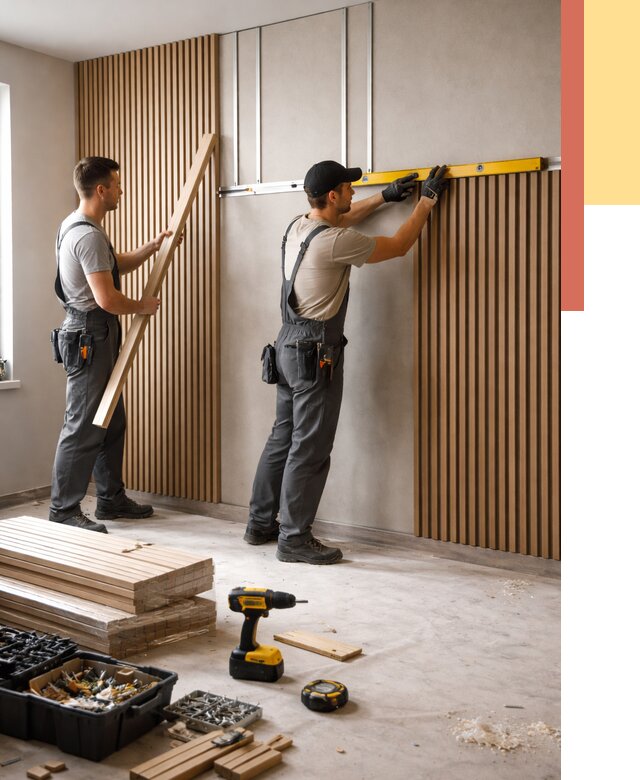 Монтаж реечных панелей на стены в Люберцах от 1263 руб. — быстро и недорого | ОТДЕЛОЧНИК-Люб