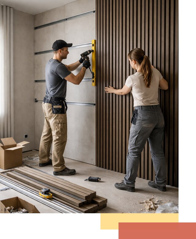 Монтаж реечных панелей на стены в Люберцах