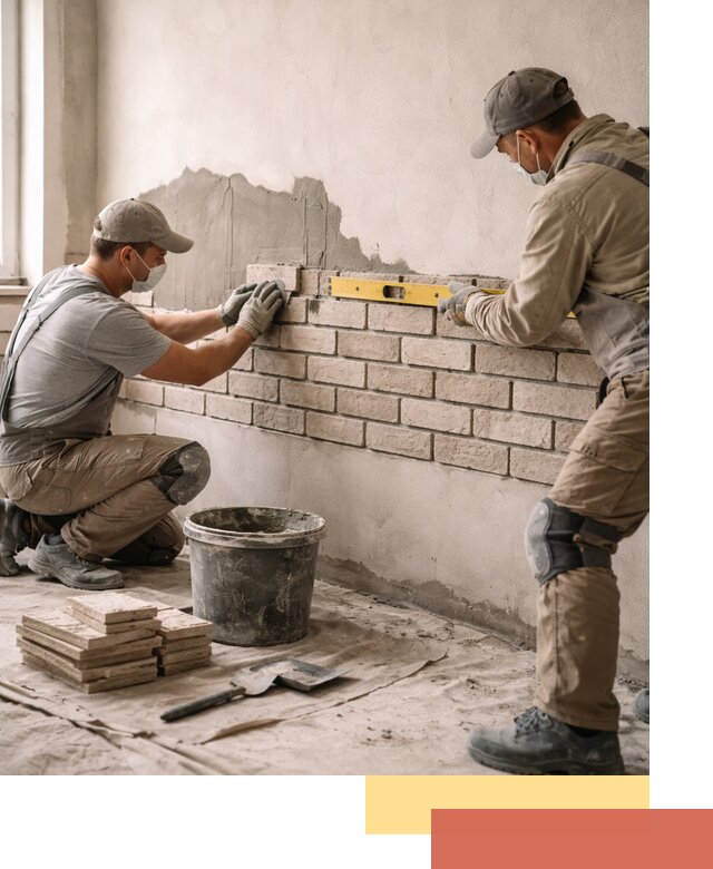 Монтаж декоративного кирпича профессионально в Люберцах