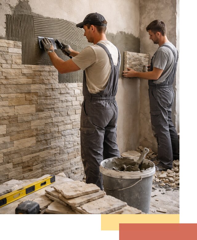 Монтаж искусственного камня в Люберцах — облицовка стен и фасадов