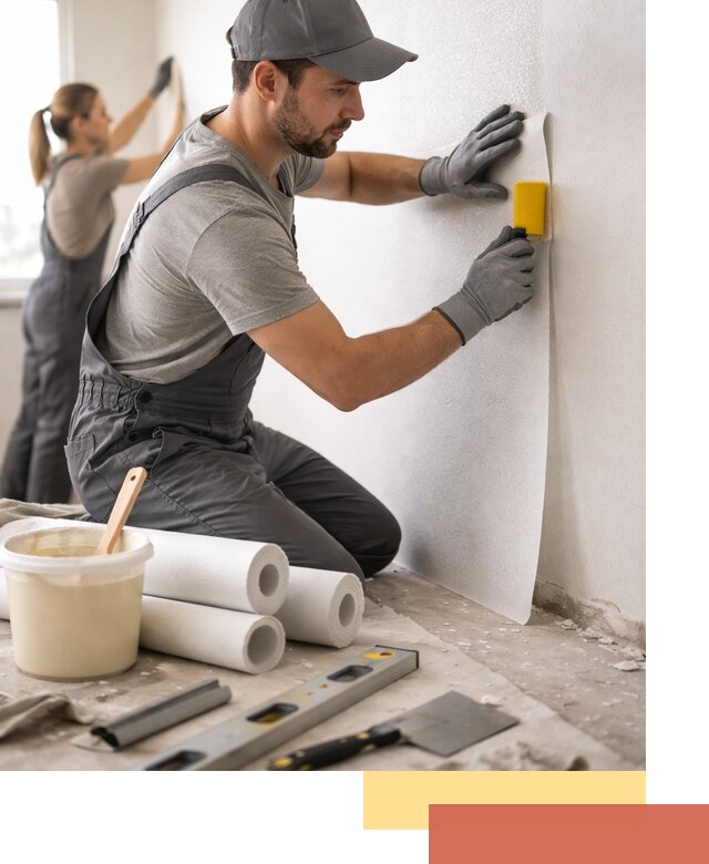 Поклейка стеклообоев профессионально в Люберцах