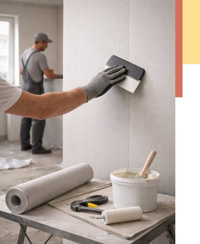 Поклейка обоев под покраску в Люберцах от 3682 руб. за м2 | ОТДЕЛОЧНИК-Люб