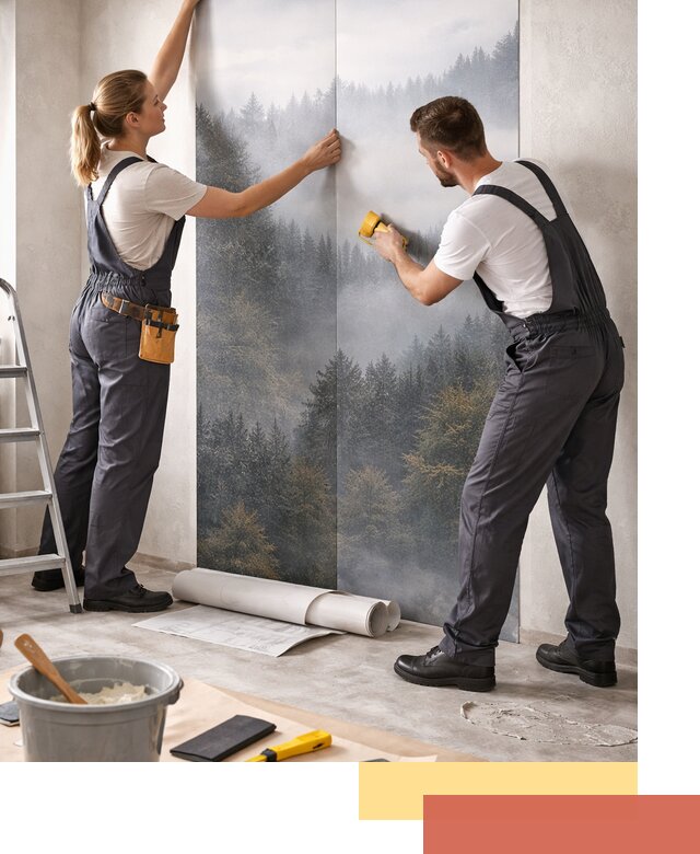 Поклейка фотообоев профессионально в Люберцах под ключ