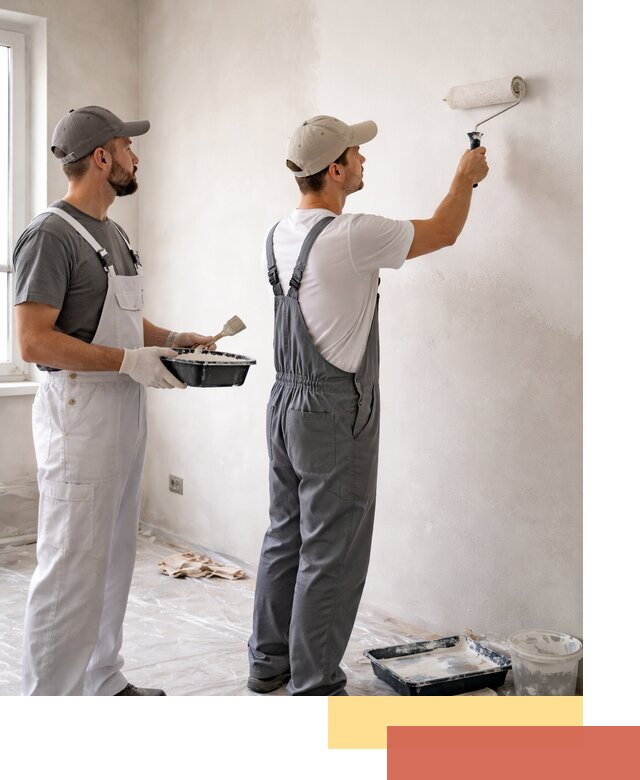 Покраска стен водоэмульсионной краской в Люберцах