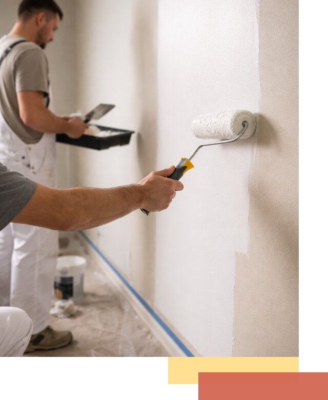 Покраска стен акриловой краской профессионально в Люберцах