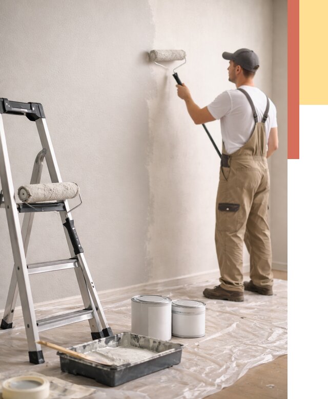 Покраска стен латексной краской в Люберцах от 4734 руб. за м2 | ОТДЕЛОЧНИК-Люб