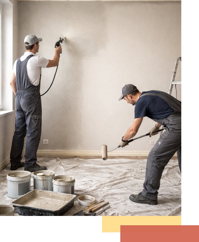 Покраска стен моющейся краской и защита поверхностей в Люберцах