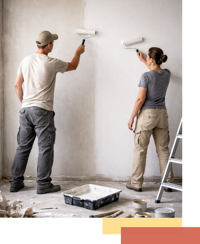 Окраска стен по стеклохолсту в Люберцах качественно и долговечно