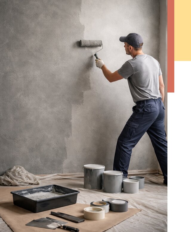 Покраска стен под бетон в Люберцах от 684 руб. за м2 — быстро и недорого | ОТДЕЛОЧНИК-Люб