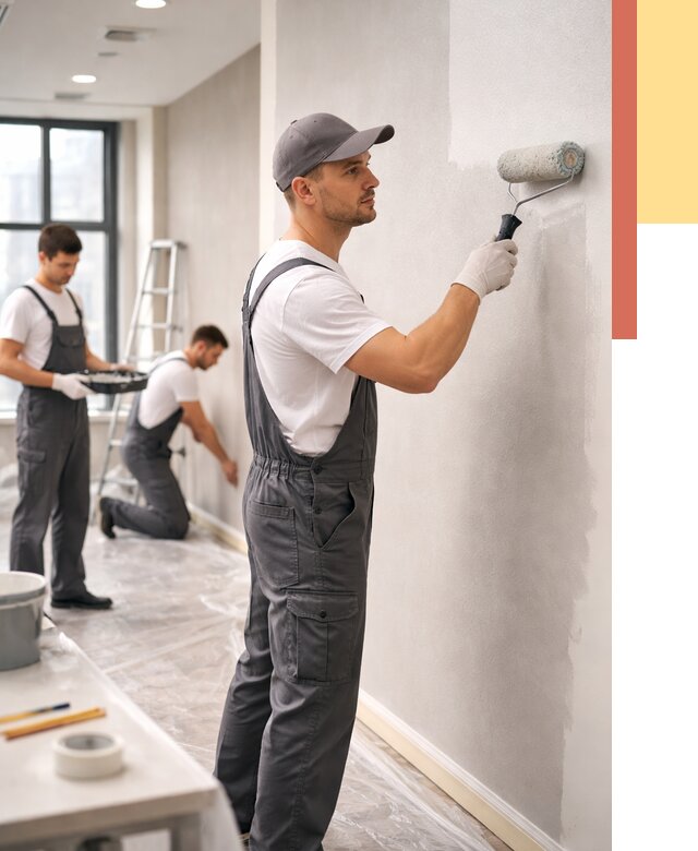 Покраска стен в офисе в Люберцах от 8943 руб. — быстро и недорого | ОТДЕЛОЧНИК-Люб