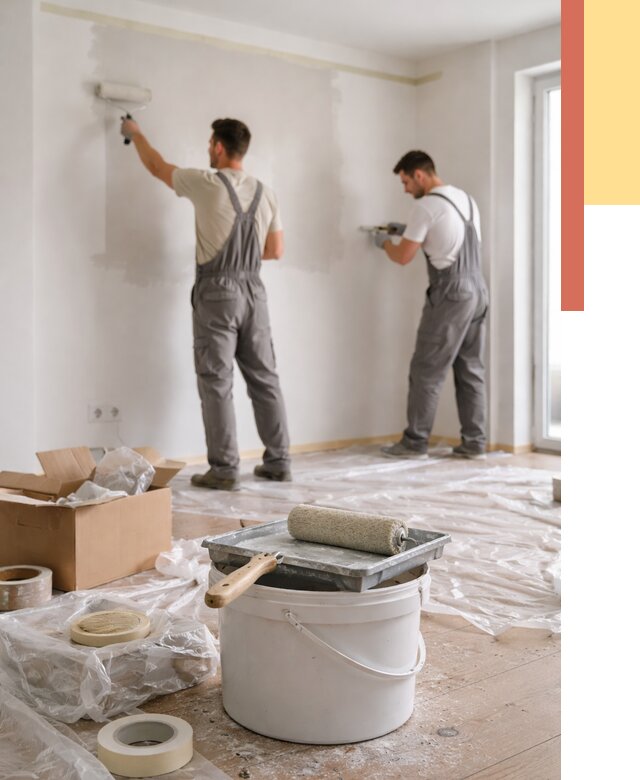 Покраска стен в квартире в Люберцах от 2630 руб/м2 — быстро и недорого | ОТДЕЛОЧНИК-Люб