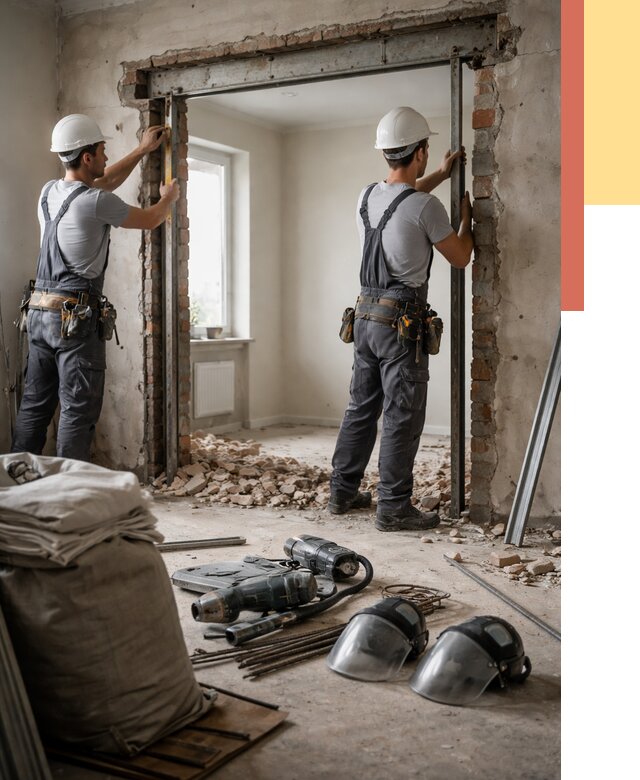 Расширение дверного проема в Люберцах от 13151 руб. под ключ | ОТДЕЛОЧНИК-Люб