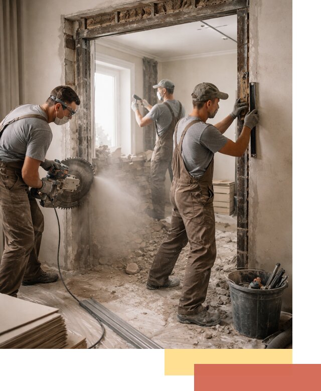 Расширение дверного проема под установку новой двери в Люберцах