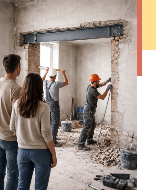 Усиление проема в стене в Люберцах от 9995 руб. — усиление дверного проема металлоконструкцией | ОТДЕЛОЧНИК-Люб