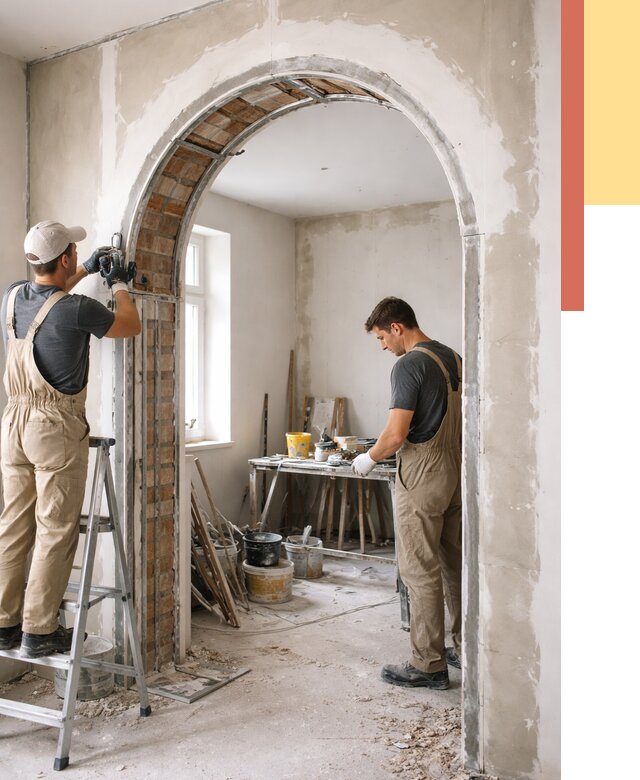 Устройство арочного проема в Люберцах от 9995 руб. под ключ — быстро и недорого | ОТДЕЛОЧНИК-Люб