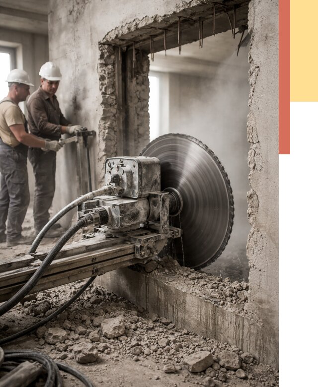 Алмазная резка проемов в Люберцах от 4734 руб. быстро и недорого | ОТДЕЛОЧНИК-Люб