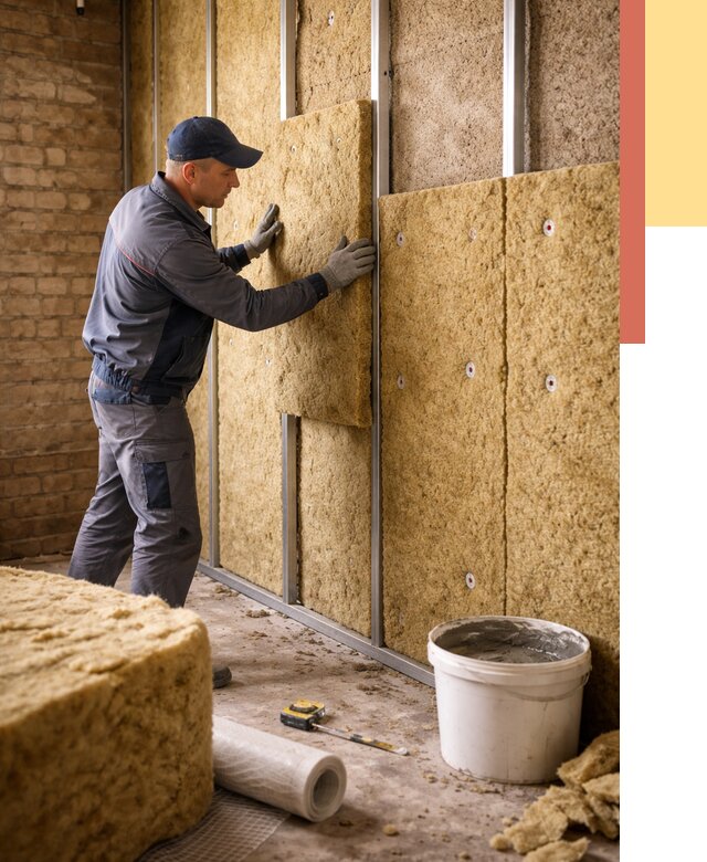 Утепление стен минватой в Люберцах от 1420 руб./м2 — недорого и быстро | ОТДЕЛОЧНИК-Люб