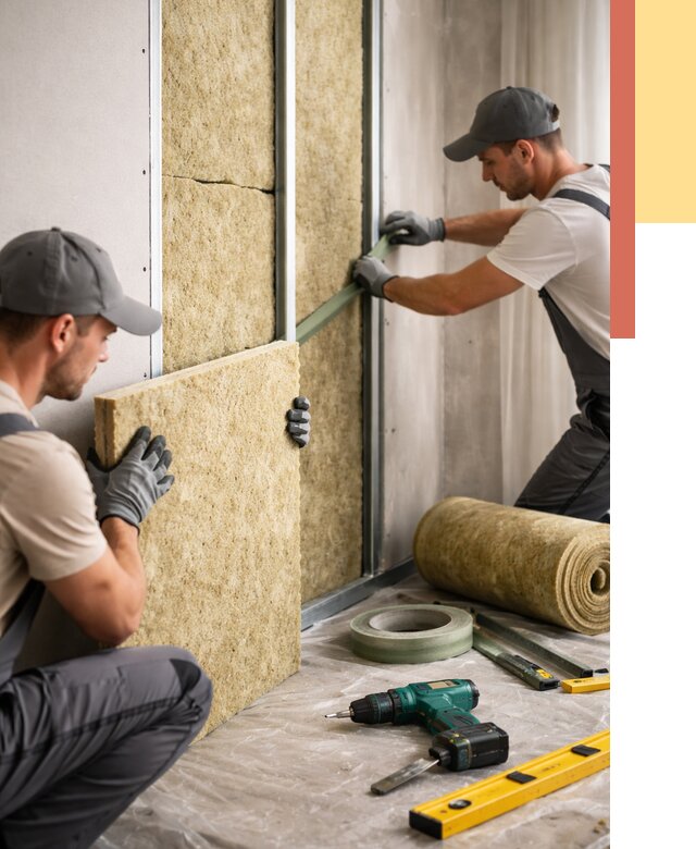 Шумоизоляция стен в Люберцах под ключ от 1946 руб. | ОТДЕЛОЧНИК-Люб