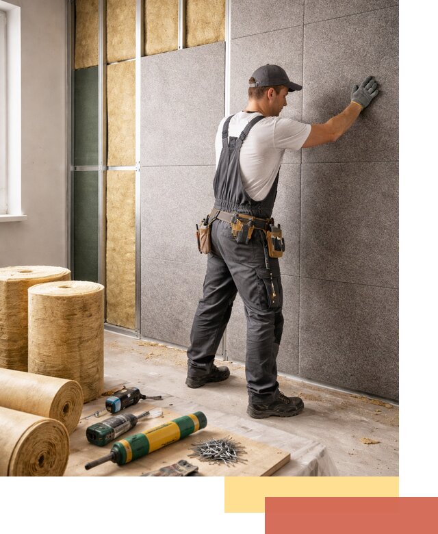 Профессиональная шумоизоляция стен в Люберцах для квартиры и офиса