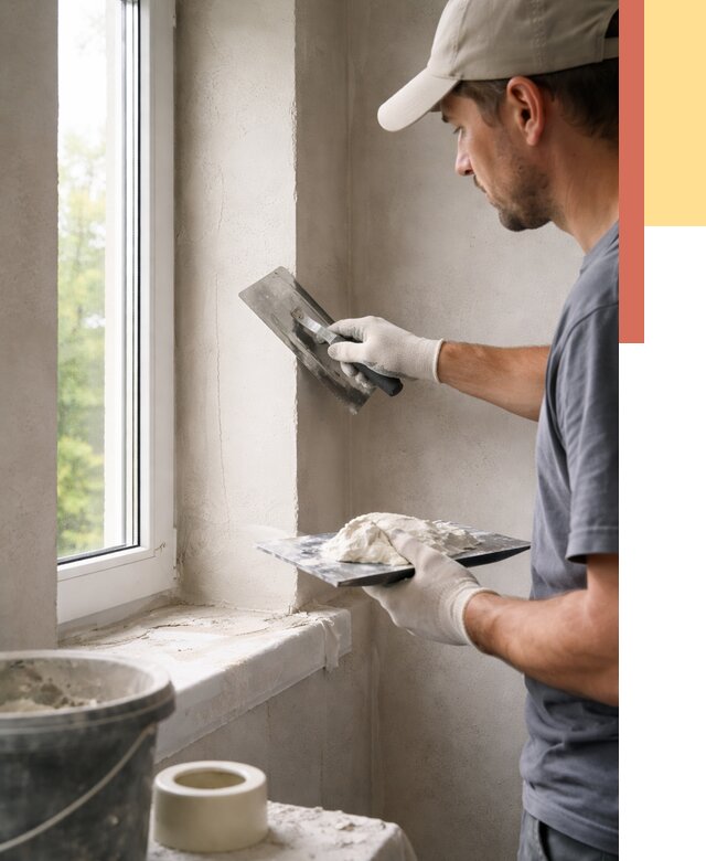 Штукатурка откосов в Люберцах от 4734 руб/м² — услуги и выравнивание под ключ | ОТДЕЛОЧНИК-Люб