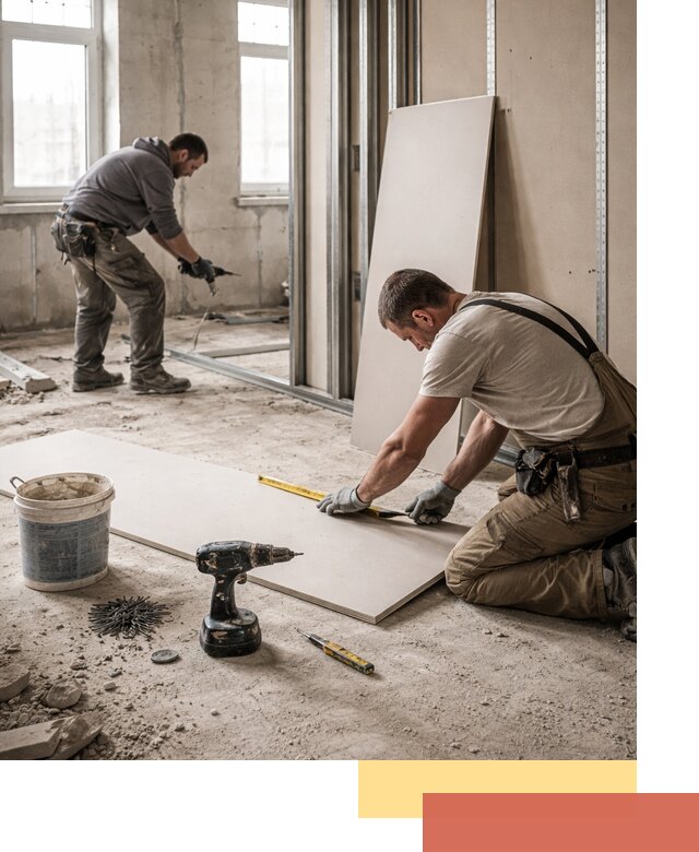 Кладка перегородок из ПГП под ключ в Люберцах