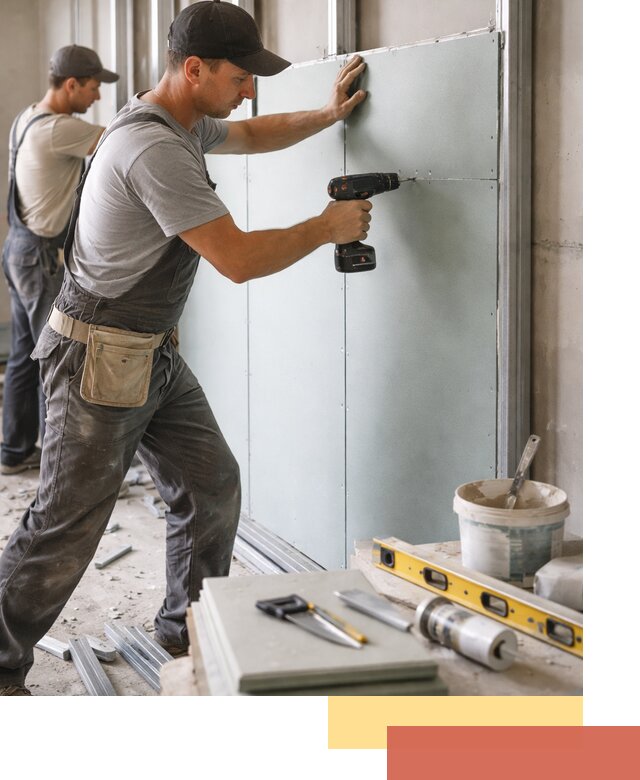 Кладка влагостойких перегородок ПГП в Люберцах