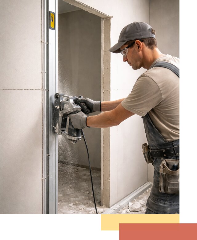 Устройство дверного проема в перегородке в Люберцах